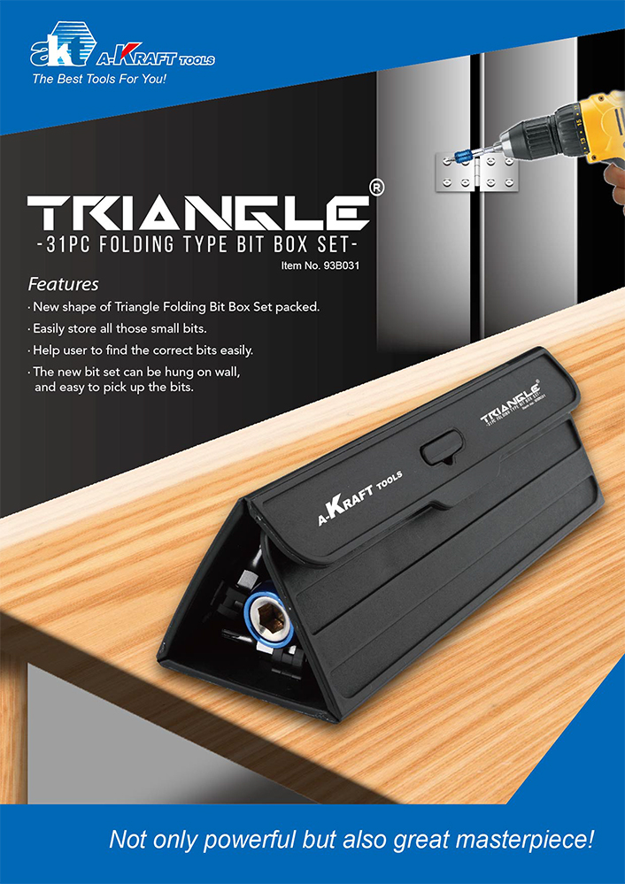31PC Triangle folding Type Bit Box Set