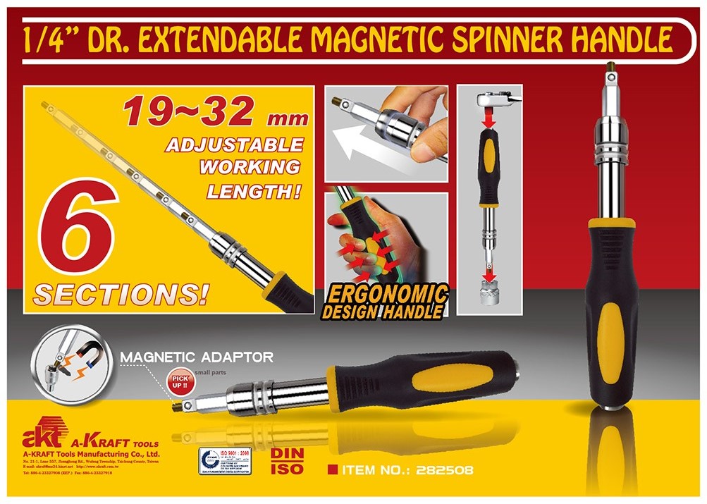 1/4"DR. Extendable Magnetic Spinner