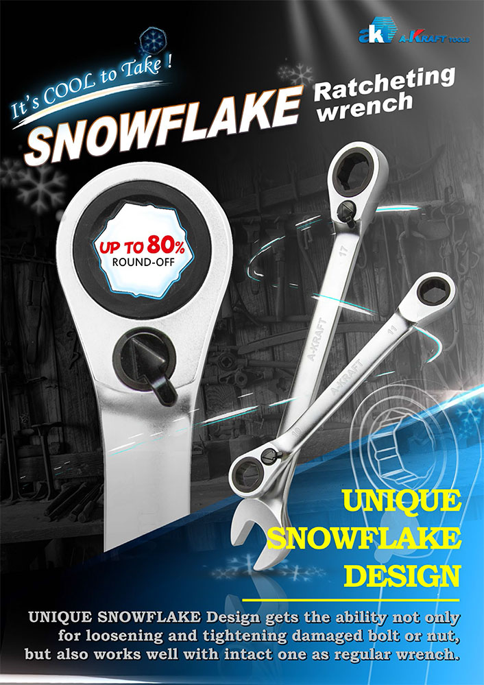 SNOWFLAKE Ratcheting Wrench