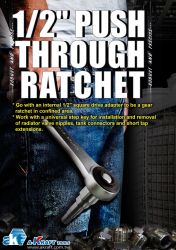 1/2"DR. Push Through Ratchet