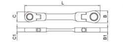 Double Ring Ratcheting Wrenches (Flex Head Type)- (inch) Double Ring Ratcheting Wrenches (Flex Head Type)- (inch)