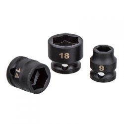 3/8"DR. Smart-Profile Impact Sockets- 6PT (mm)