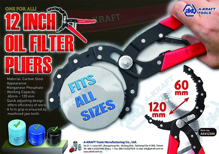 12" Oil Filter Pliers