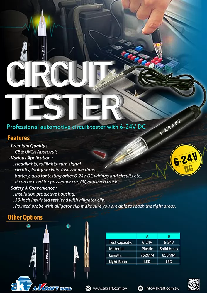Light and Handy Circuit Tester 6-24V