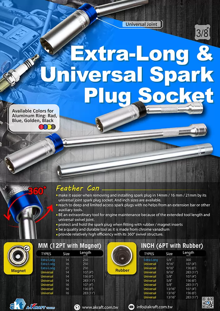 Extra Long & Universal Joint Spark Plug Socket